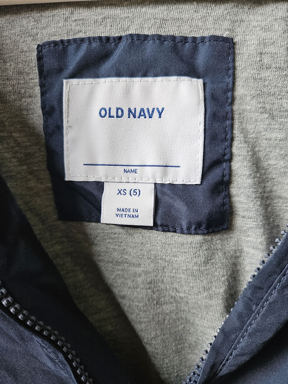 *Navy Zip-Up Hooded Jacket Old Navy - Picture 3 of 3
